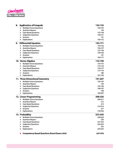 Checkmate CBSE Class 12 Mathematics Competency Based Questions (CBQs) | Updated Edition 2026