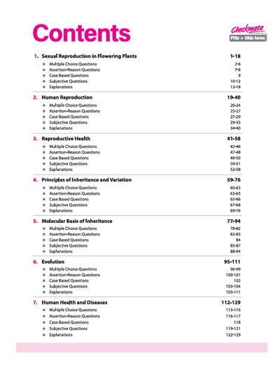Checkmate CBSE Class 12 Biology Competency Based Questions (CBQs) | Updated Edition 2026