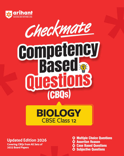 Combo of Checkmate CBSE Class 12th Updated Edition 2026 | English Core, Physics, Chemistry & Biolgy | With Free NCERT Quesntion-Answer English Core Class 12th | English Medium