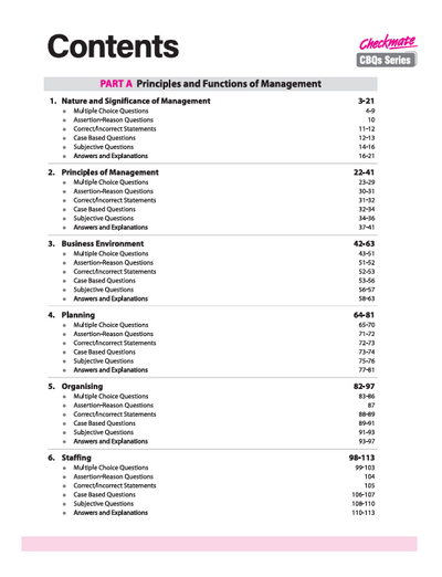 Checkmate CBSE Class 12 Business Studies Competency Based Questions (CBQs) | Updated Edition 2026
