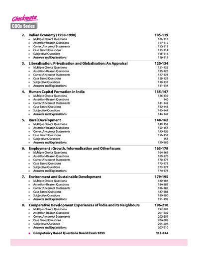 Checkmate CBSE Class 12 Economics Competency Based Questions (CBQs) | Updated Edition 2026