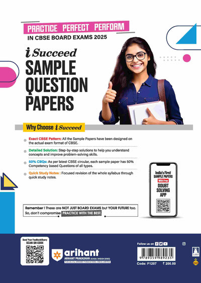 i-Succeed CBSE Mathematics Class 9th | 10 Sample Question Papers | For CBSE Exams 2025