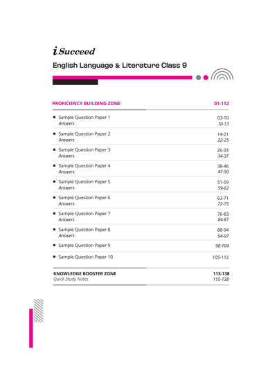 i-Succeed CBSE English Language & Literature Class 9th | 10 Sample Question Papers | For CBSE Exams 2025