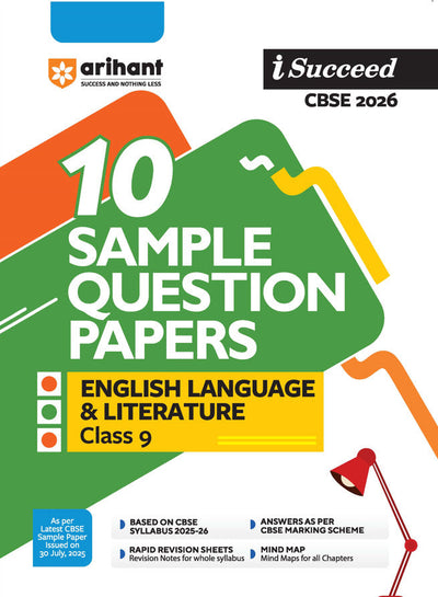i-Succeed CBSE 2026 – English Language & Literature Class 9 | 10 Sample Question Papers | Rapid Revision Sheets | Mind Maps | Final 50 Most Probable Questions | As per Latest CBSE Sample Paper