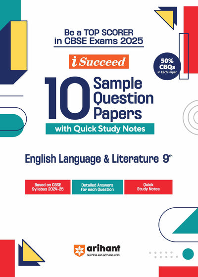 i-Succeed CBSE English Language & Literature Class 9th | 10 Sample Question Papers | For CBSE Exams 2025