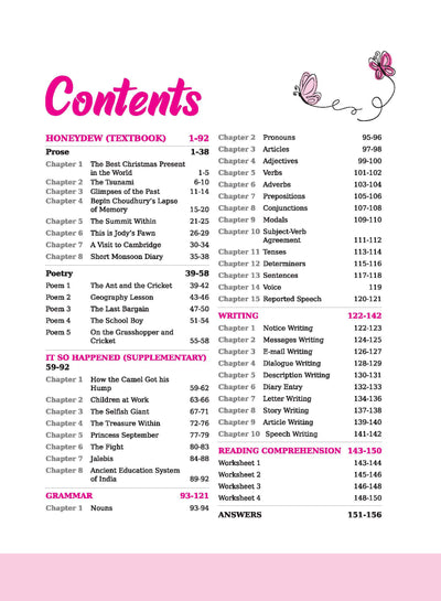 English Workbook Honeydew (Textbook) & It So happened (Supplementary Reader) (Class 8) | Based On NCERT Textbook