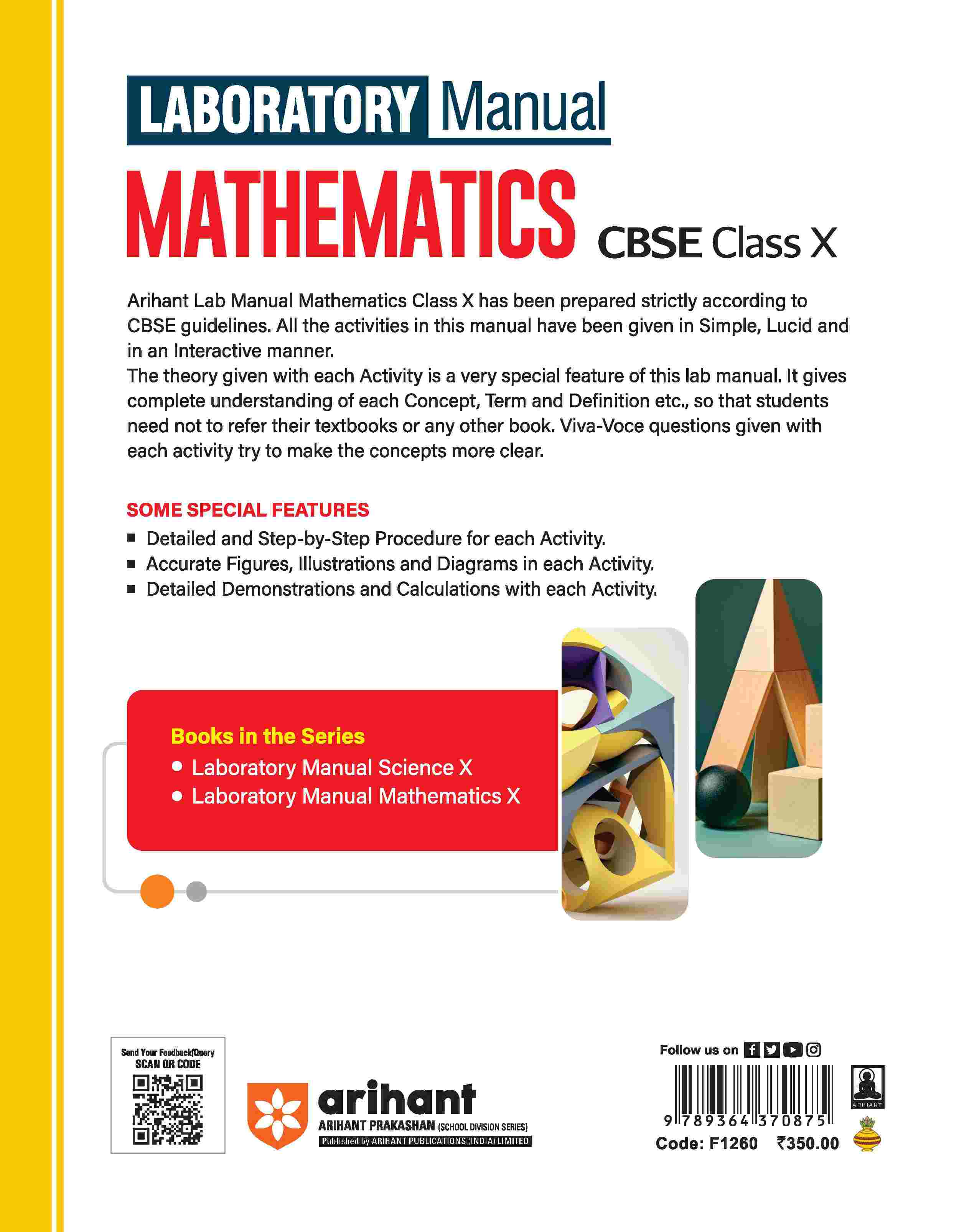 Guide Math Lab Buy Best CBSE Class 10th Mathematics Lab Manual Book 2026 – arihantbooks