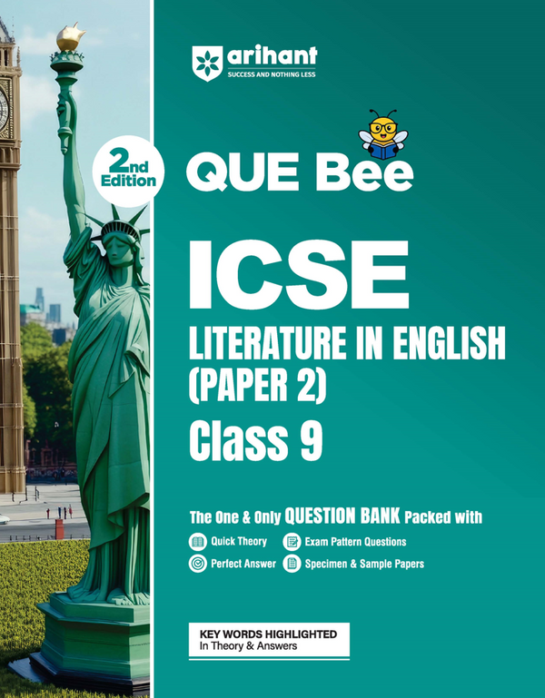 Combo of ICSE QUEE BEE Class 9 Exam 2027 | English Language (Paper I), Literature in English (Paper-2), Hindi, Computer Applications | As per Latest ICSE Syllabus | Que Bee 2nd Edition