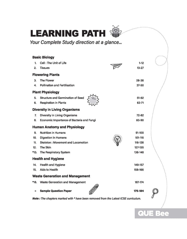 ICSE Biology Class 9 Exam Book | Quick Theory, Exam Pattern Questions & Sample Papers | As per Latest ICSE Syllabus | Que Bee 2nd Edition