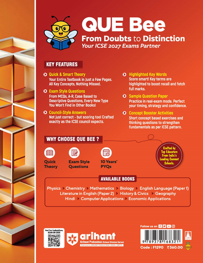 ICSE Mathematics Class 9 Exam Book | Quick Theory, Exam Pattern Questions & Sample Papers | As per Latest ICSE Syllabus | Que Bee 2nd Edition