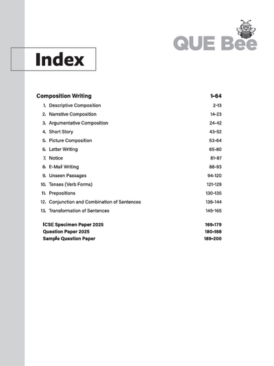 ICSE QUE Bee English Language (Paper-1) Class 9 & 10 Exam 2026 | Quick Theory, Exam Pattern Questions, 10 years PYQs