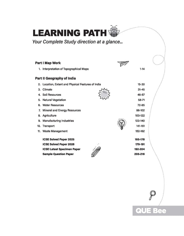 ICSE Geography Class  10 Exam | Quick Theory, Exam Pattern Questions & Sample Papers | As per Latest ICSE Syllabus | Que Bee 2nd Edition