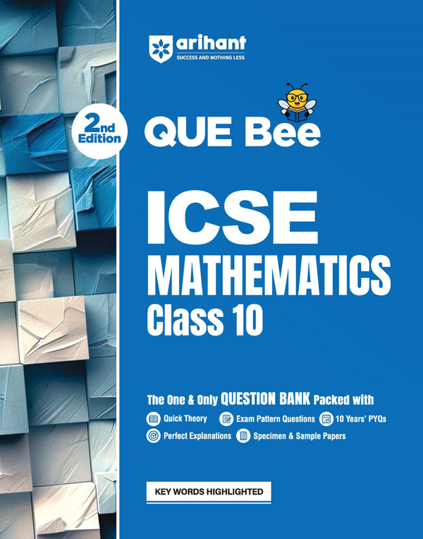 ICSE Mathematics Class  10 Exam | Quick Theory, Exam Pattern Questions & Sample Papers | As per Latest ICSE Syllabus | Que Bee 2nd Edition