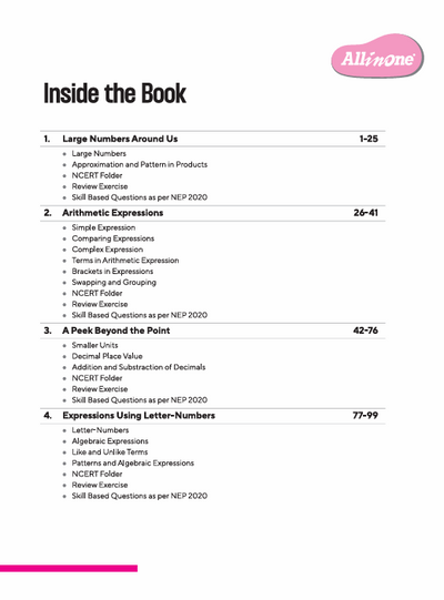 All in One Mathematics Class 7 Exam 2025-26 | Sample Question Papers, Topic & Chapter Exercise& Clear & Concise Theory | Based on NCERT 2025