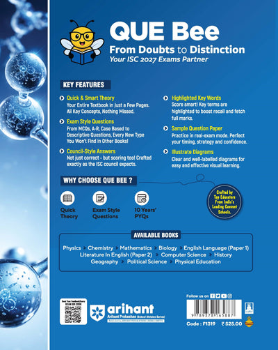 ISC Chemistry Class 12 Exam | Quick Theory, Exam Pattern Questions & Sample Papers | As per Latest ICSE Syllabus | Que Bee 2nd Edition