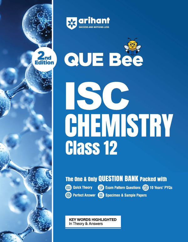 ISC Chemistry Class 12 Exam | Quick Theory, Exam Pattern Questions & Sample Papers | As per Latest ICSE Syllabus | Que Bee 2nd Edition