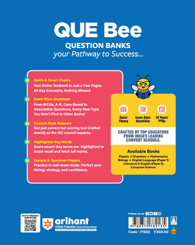 ISC QUE Bee Computer Science Class 12 Exam 2026 | Quick Theory, Exam Pattern Questions, Speciman & Sample Papers | Key Words Highlighted