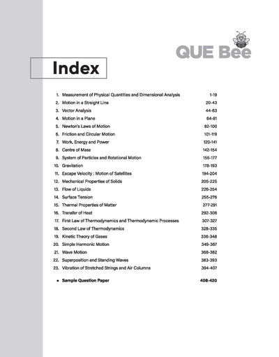 ISC QUE Bee PhysicsClass 11 Exam 2026 | Quick Theory, Exam Pattern Questions, Speciman & Sample Papers | Key Words Highlighted