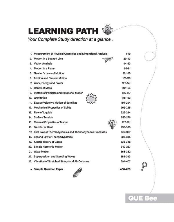 ISC Physics Class 11 Exam Book | Quick Theory, Exam Pattern Questions & Sample Papers | As per Latest ICSE Syllabus | Que Bee 2nd Edition