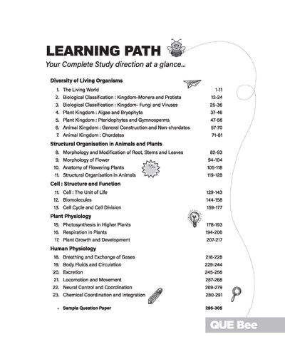 ISC Biology Class 11 Exam Book | Quick Theory, Exam Pattern Questions & Sample Papers | As per Latest ICSE Syllabus | Que Bee 2nd Edition
