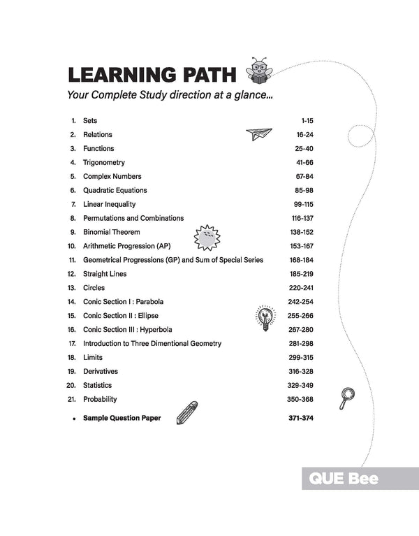 ISC Mathematics Class 11 Exam Book | Quick Theory, Exam Pattern Questions & Sample Papers | As per Latest ICSE Syllabus | Que Bee 2nd Edition
