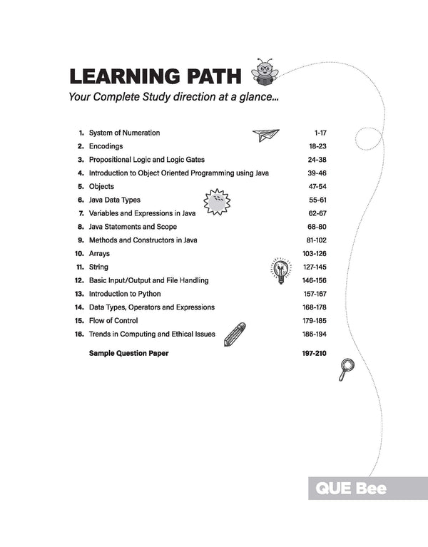 ISC Computer Science Class 11 Exam Book | Quick Theory, Exam Pattern Questions & Sample Papers | As per Latest ICSE Syllabus | Que Bee 2nd Edition