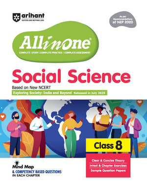 CBSE All in One Social Science Class 8 Exam 2025–26 | Sample Question Papers |Based on New NCERT Released in July 2025