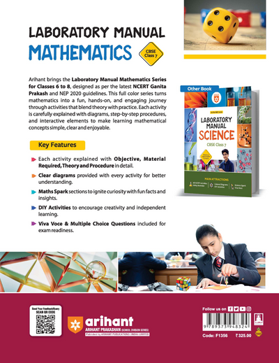 Lab Manual Mathematics CBSE Class 7 | Based on New NCERT Ganita Prakash (Part 1 & 2) | Colour Diagrams, DIY Activities & NCERT Experiments | NEP 2020 Edition