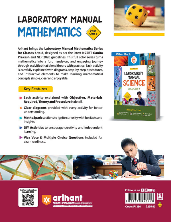 Lab Manual Mathematics CBSE Class 7 | NEP 2020 Edition – arihantbooks