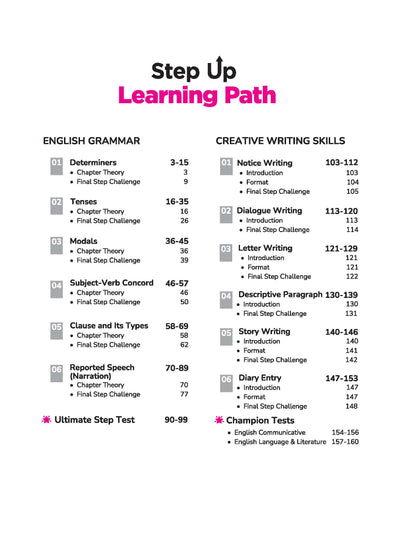 Step Up English Grammar for CBSE Class 9 | Based on NEP 2020 | Grammar & Creative Writing | Step Check for Practice, Exam Pattern, Previous Year Questions & Competency-Based Questions
