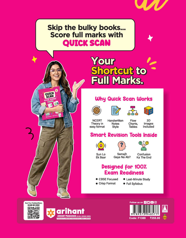 Quick Scan Social Science | CBSE Class 10 | Fast Revision Notes for High Scores | NCERT Theory, Handwritten Notes, Flow Charts & Tables, 3D Images | Based on Latest CBSE Syllabus