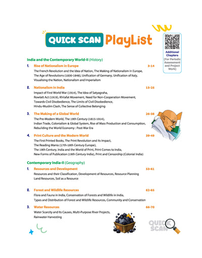 Quick Scan Social Science | CBSE Class 10 | Fast Revision Notes for High Scores | NCERT Theory, Handwritten Notes, Flow Charts & Tables, 3D Images | Based on Latest CBSE Syllabus