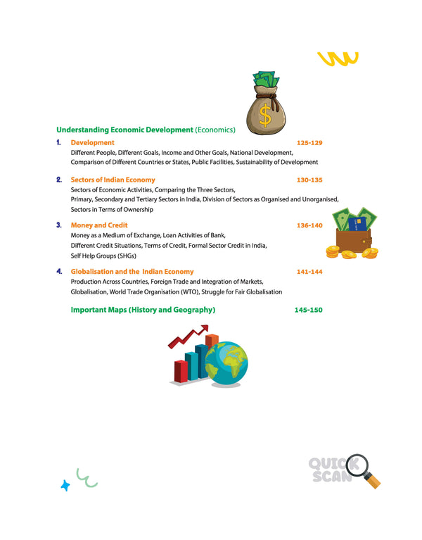 Quick Scan Social Science | CBSE Class 10 | Fast Revision Notes for High Scores | NCERT Theory, Handwritten Notes, Flow Charts & Tables, 3D Images | Based on Latest CBSE Syllabus