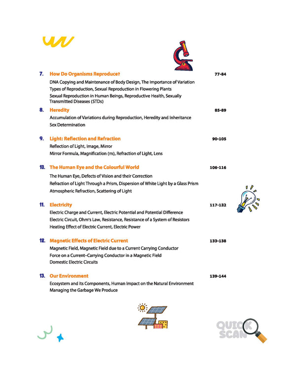 Quick Scan Science | CBSE Class 10 | Fast Revision Notes for High Scores | NCERT Theory, Handwritten Notes, Flow Charts & Tables, 3D Images | Based on Latest CBSE Syllabus