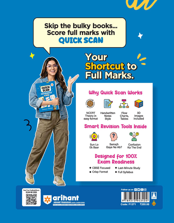 Quick Scan Mathematics | CBSE Class 10 | Fast Revision Notes for High Scores | NCERT Theory, Handwritten Notes, Flow Charts & Tables, 3D Images | Based on Latest CBSE Syllabus