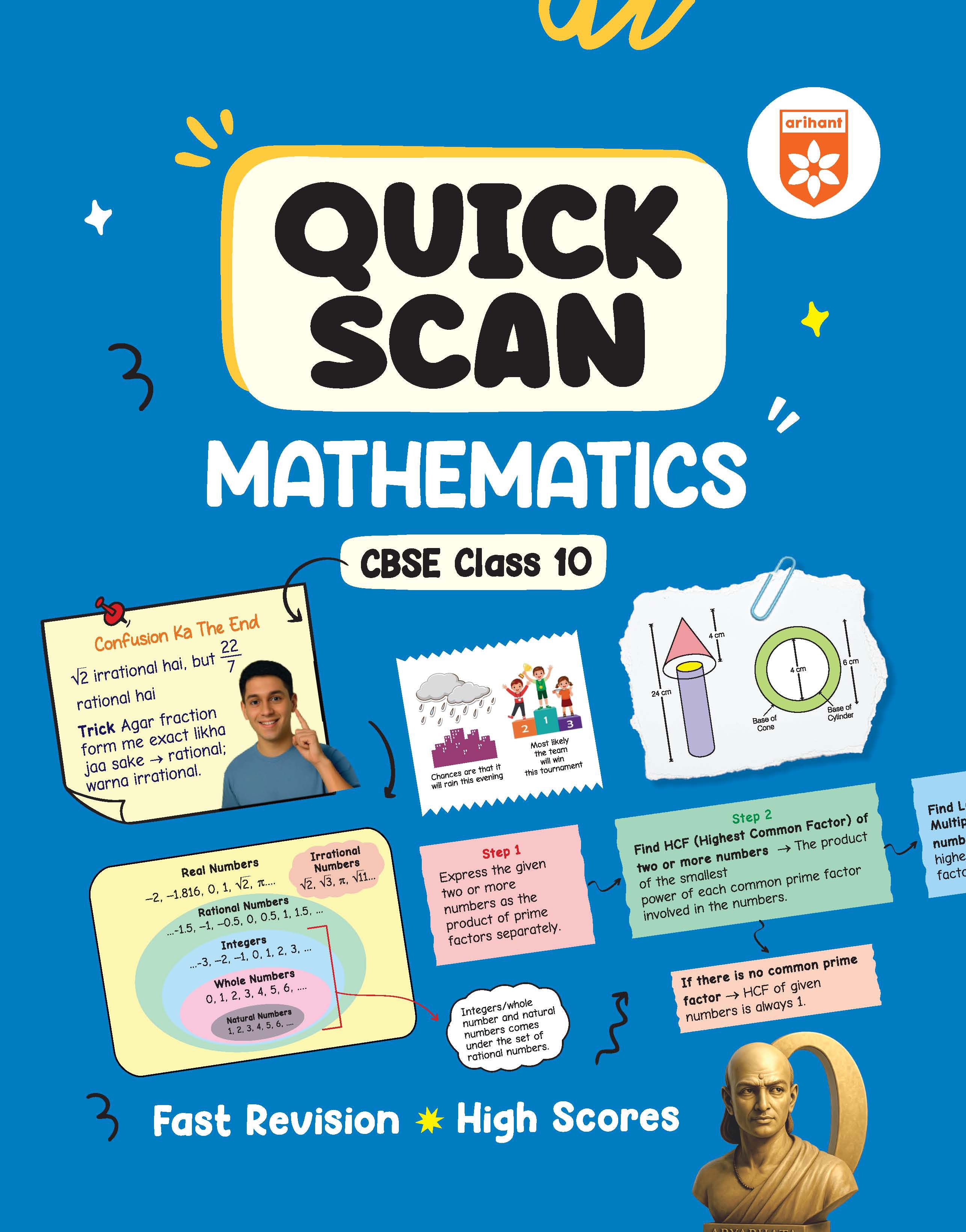 Arihant Quick Scan Mathematics Class 10 CBSE 2026 | Fast Revision Notes ...
