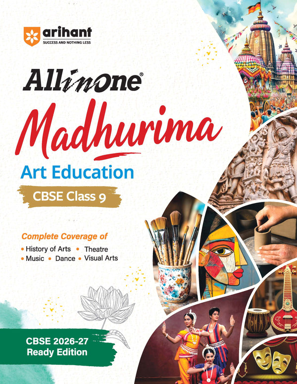 All in One Madhurima Art Education Class 9 for CBSE Exam 2026–27 | Complete Coverage of History of Arts, Music, Dance, Theatre & Visual Arts | NCERT Theory, Imp Box & Images, NCERT Folder & Exam-Style Questions