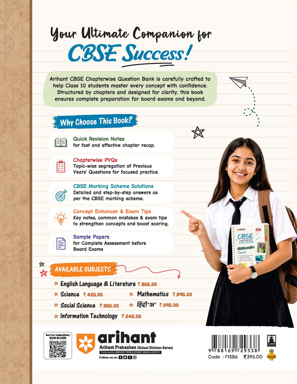 CBSE Mathematics Class 10 Chapterwise Question Bank for Board Exam 2027 | 1Chapterwise PYQs with Revision Theory, Detailed Solutions, Exam Tips & Sample Papers as per Latest CBSE Syllabus & Exam Pattern