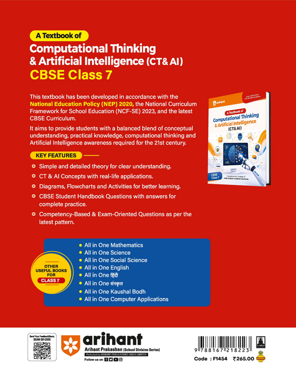 All in One Computational Thinking & Artificial Intelligence (CT & AI) Class 9 for CBSE Exam 2026-27 |Comprehensive Coverage of CBSE Handbook Questions | As per NEP 2020 & NCF-SE 2023 Guidelines