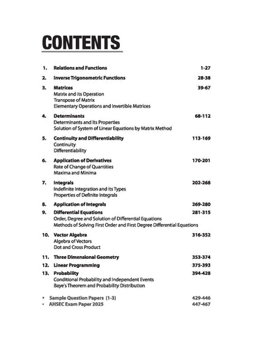 ASSEB Exam Master Mathematics Class 12 Exam 2026 | Chapterwise-Topicwise Coverage of Whole Syllabus | With Sample Paper 2026