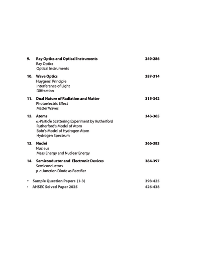 ASSEB Exam Master Physics Class 12 Exam 2026 | Chapterwise-Topicwise Coverage of Whole Syllabus | Sample Paper Based on Exam 2026