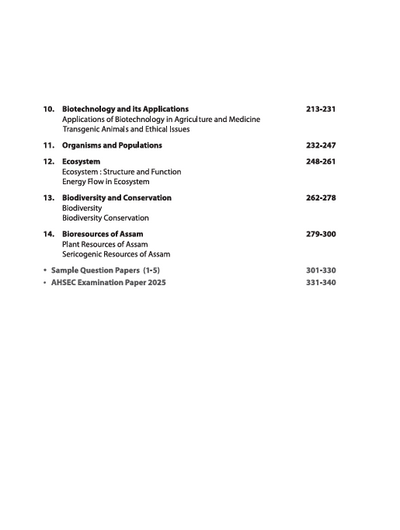 AHSEC Exam Master Biology Class 12 Exam 2026 | Chapterwise-Topicwise Coverage of Whole Syllabus | Sample Paper Based on Exam 2026