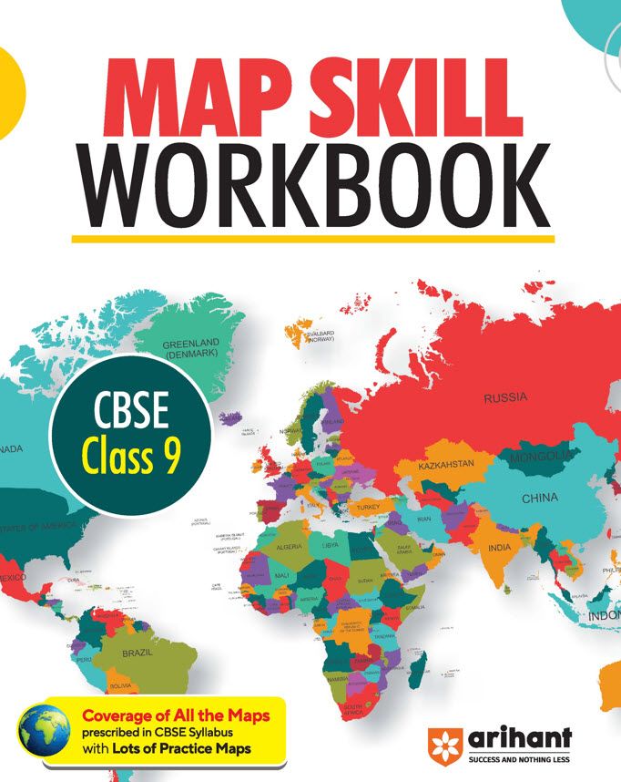 Mapbook Class 9 Buy CBSE Map Skill Workbook for Class 9 Exam 2026 book – arihantbooks