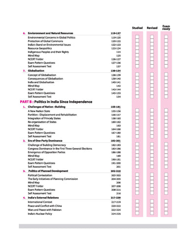 CBSE All in One Political Science Class 12 Exam 2025-26 | Board Question Upto 2025, Sample Question Papers | Including Mind Maps