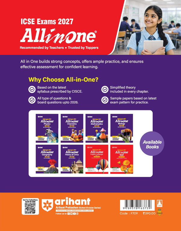 ICSE All in One Mathematics Class 9 Exam 2027 book cover