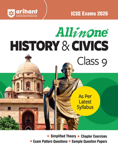 ICSE All in one History & Civics Class 9 Exam 2025-26 | Chapter Exercise, Exam Pattern &Sample Question Papers 