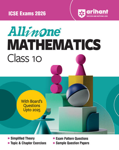 Combo of ICSE All in One Class 10th Exam 2026 | Physics, Chemistry, Mathematics & Biology | With Free Class 10th Mathematics I-Succeed Sample Paper