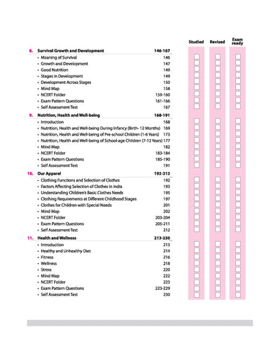CBSE All in One Home Science Class 11 Exam 2025-26 | NCERT & Other Important Questions, Sample Question Papers | Including Mind Maps & Practical Work