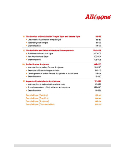 All in One Fine Arts Class 11 Table of Contents