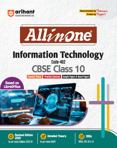 CBSE All In One Information Technology Class 10 Exam 2025-26 | Practice Exercise, Sample Papers & Board Papers, CBQs, MCQs | Revised Edition 2026